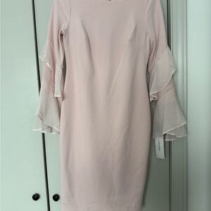 Calvin Klein Soft Pink Long Sleeve Dress